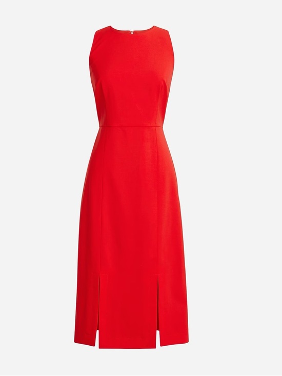J. Crew Dresses & Skirts - J. Crew Red Sleeveless Midi Dress - side slits